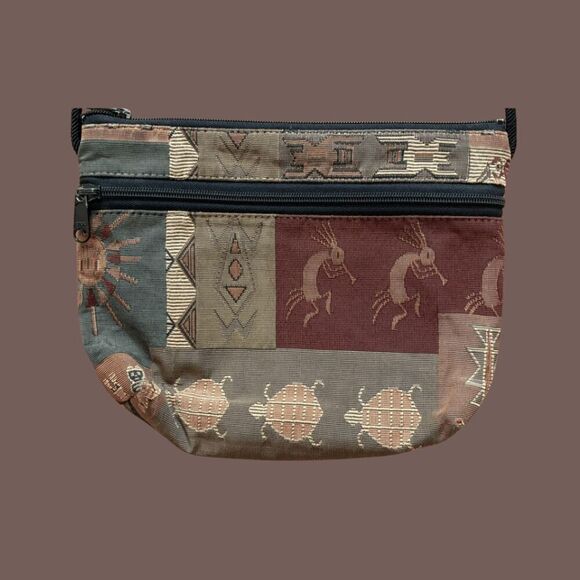 Vintage Danny K Beverly Hills Southwestern Tapestry Crossbody Bag - Picture 1 of 4